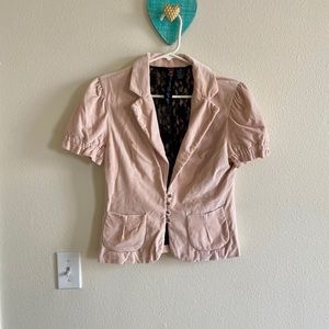 BB Dakota Velvet Short Sleeve Blazer